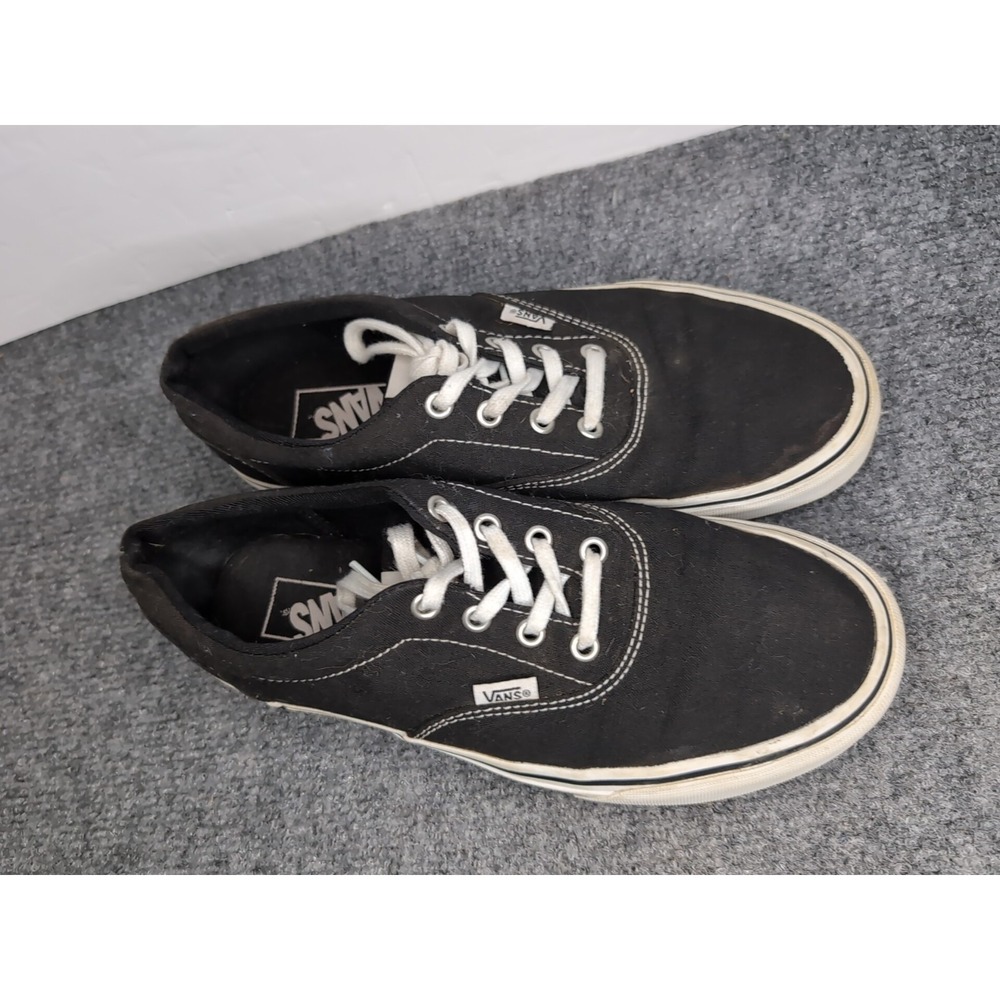 VANS Authentic Black White Canvas Shoes Sneakers Women's Size 9 - Picture 2 of 9